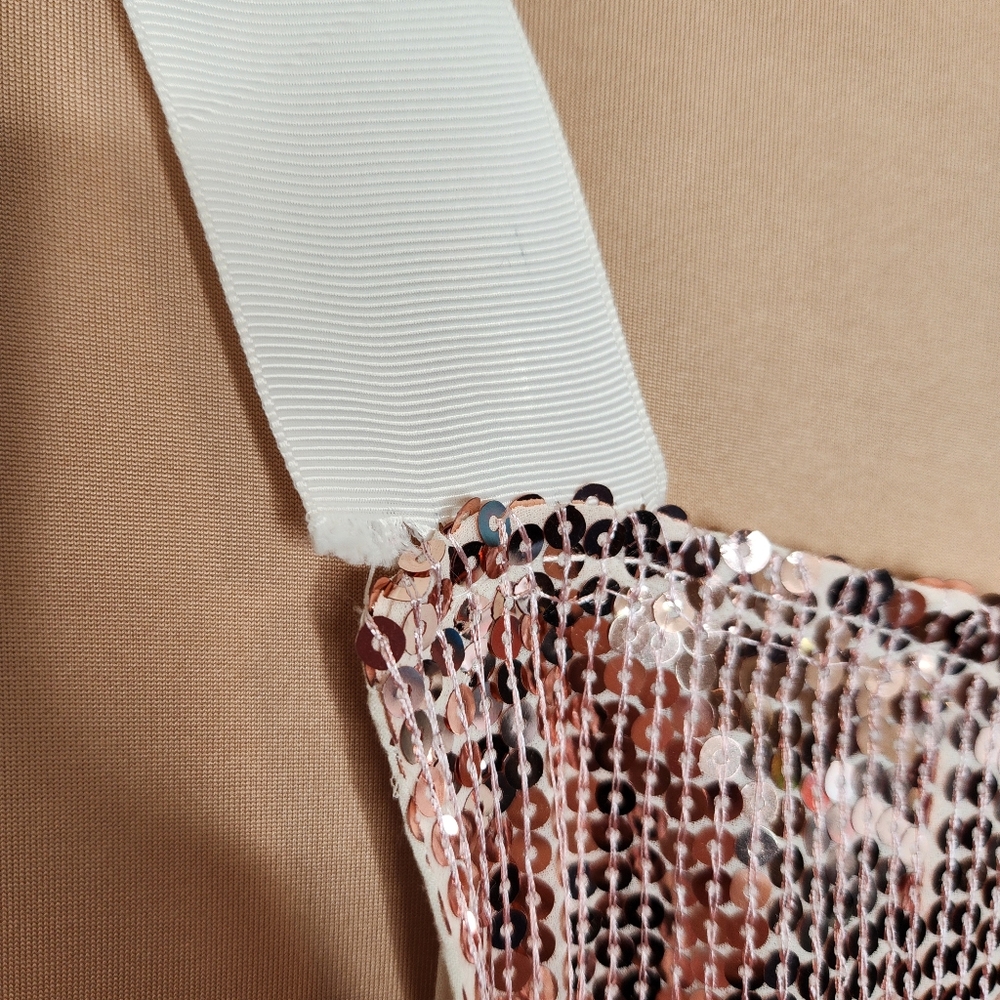 Free People Sequin Rose Pink Mini Dress Party Size XS - Picture 7 of 13